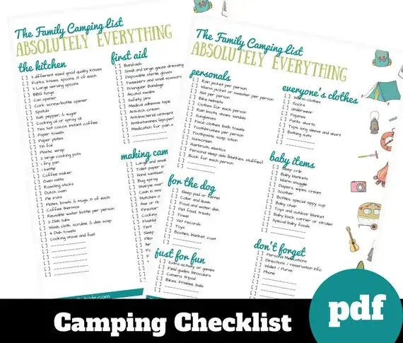 kamper przygotowanie do podróży checklist