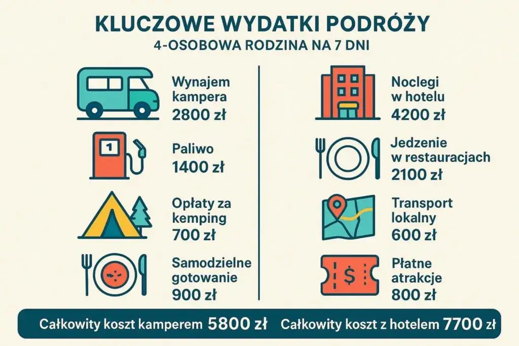 koszty utrzymania kampera infografika
