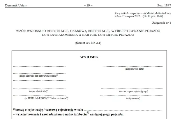 Dokumenty do rejestracji samochodu w Polsce